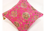 Fabric Pillow,Fabric Pillow 20x20,Mazenda Pink Topkapi Palace Tulip Pattern Turkish Jacquard Fabric Case,Chenille Fabric Pillow