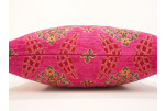 Fabric Pillow,Fabric Pillow 20x20,Mazenda Pink Topkapi Palace Tulip Pattern Turkish Jacquard Fabric Case,Chenille Fabric Pillow