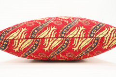 Fabric Pillow,Fabric Pillow 20x20,Red Water Line Tulip Pattern Turkish Jacquard Fabric Pillow Cover,Accent Pillow, Lumber Pillow