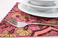 Place Mats, Table Linens 12x18, Pale Pink Carnation Pattern Turkish Fabric Table Mat, Table Decoration, Living, Kitchen, Dining