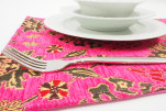 Place Mats, Table Linens 12x18, Mazenda Pink Topkapi Palace Tulip Pattern Turkish Fabric Table Mat, Table Decoration Placemats