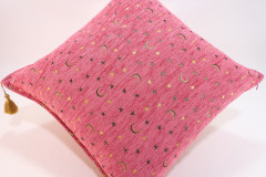 Fabric Pillow,Fabric Pillow 24x24,Pale Pink Arabian Night Pattern Turkish Jacquard Fabric Pillow Cover, Throw And Lumbar Pillow