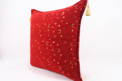 Fabric Pillow, Fabric Pillow 24x24, Red Arabian Night Pattern Turkish Jacquard Fabric Pillow Cover, Throw Pillow, Lumbar Pillow