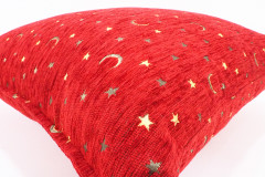 Fabric Pillow, Fabric Pillow 24x24, Red Arabian Night Pattern Turkish Jacquard Fabric Pillow Cover, Throw Pillow, Lumbar Pillow