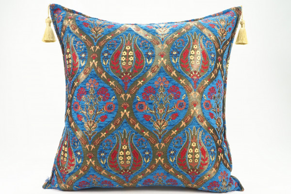 Fabric Pillow,Fabric Pillow 24x24,Navy Blue Morocco Pattern Turkish Jacquard Fabric Pillow Covers,Decorative Throw Lumbar Pillow