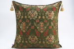 Fabric Pillow,Fabric Pillow 24x24,Moss Green Topkapi Palace Tulip Pattern Turkish Jacquard Fabric Pillow Cover,Throw Pillow Case