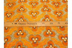 Upholstery Fabric, Turkish Fabric By the Meter, By the Yard, Orange Tiger Eye Pattern Chenille Upholstery Fabric