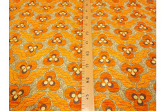 Turkish Upholstery Fabric, Turkish Fabric By the Meter, By the Yard, Orange Tiger Eye Pattern Jacquard Chenille Upholstery Fabri