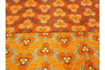 Upholstery Fabric, Turkish Fabric By the Meter, By the Yard, Orange Tiger Eye Pattern Chenille Upholstery Fabric