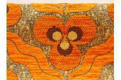 Turkish Upholstery Fabric, Turkish Fabric By the Meter, By the Yard, Orange Tiger Eye Pattern Jacquard Chenille Upholstery Fabri