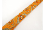 Upholstery Fabric, Turkish Fabric By the Meter, By the Yard, Orange Tiger Eye Pattern Chenille Upholstery Fabric