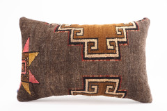 Carpet Pillow, ID 682, Carpet Rug Pillow 16x24, Turkish Rug Pillow, Handmade Pillow, Boho Pillow, Vintage Pillow, Rug Pillow