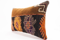 Carpet Pillow, ID 685, Carpet Rug Pillow 16x24, Turkish Rug Pillow, Handmade Pillow, Boho Pillow, Vintage Pillow, Rug Pillow