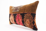 Carpet Pillow, ID 686, Carpet Rug Pillow 16x24, Turkish Rug Pillow, Handmade Pillow, Boho Pillow, Vintage Pillow, Rug Pillow