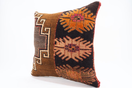 Carpet Pillow, ID 664, Carpet Rug Pillow 20x20, Turkish Rug Pillow, Handmade Pillow, Boho Pillow, Vintage Pillow, Rug Pillow