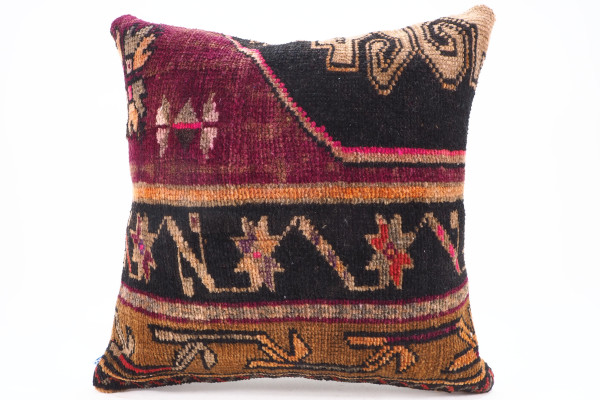 Carpet Pillow, ID 668, Carpet Rug Pillow 20x20, Turkish Rug Pillow, Handmade Pillow, Boho Pillow, Vintage Pillow, Rug Pillow