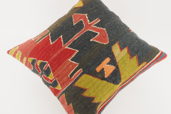 Kilim Pillow, ID 027, Kilim Pillow 16x16, Turkish Kilim Pillow, fabric kilim pillows, kilim pillow cover, decorative pillows