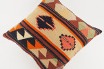 Kilim Pillow, ID 033, Kilim Pillow 16x16, Turkish Kilim Pillow, fabric kilim pillows, kilim pillow cover, decorative pillows