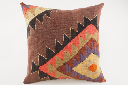 Kilim Pillow, ID 080, Kilim Pillow 16x16, Turkish Kilim Pillow, fabric kilim pillows, kilim pillow cover, decorative pillows