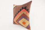 Kilim Pillow, ID 080, Kilim Pillow 16x16, Turkish Kilim Pillow, fabric kilim pillows, kilim pillow cover, decorative pillows