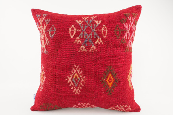 Kilim Pillow, ID 081, Kilim Pillow 16x16, Turkish Kilim Pillow, fabric kilim pillows, kilim pillow cover, decorative pillows