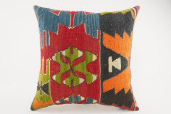 Kilim Pillow, ID 094, Kilim Pillow 16x16, Turkish Kilim Pillow, fabric kilim pillows, kilim pillow cover, decorative pillows