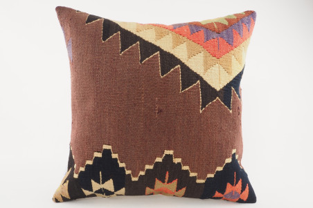 Kilim Pillow, ID 100, Kilim Pillow 16x16, Turkish Kilim Pillow, fabric kilim pillows, kilim pillow cover, decorative pillows