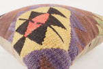 Kilim Pillow, ID 109, Kilim Pillow 16x16, Turkish Kilim Pillow, fabric kilim pillows, kilim pillow cover, decorative pillows