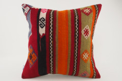 Kilim Pillow, ID 115, Kilim Pillow 16x16, Turkish Kilim Pillow, fabric kilim pillows, kilim pillow cover, decorative pillows