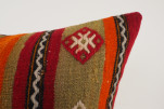 Kilim Pillow, ID 115, Kilim Pillow 16x16, Turkish Kilim Pillow, fabric kilim pillows, kilim pillow cover, decorative pillows