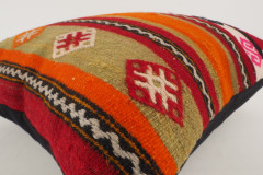 Kilim Pillow, ID 115, Kilim Pillow 16x16, Turkish Kilim Pillow, fabric kilim pillows, kilim pillow cover, decorative pillows