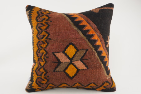 Kilim Pillow, ID 251, Kilim Pillow 16x16, Turkish Kilim Pillow, fabric kilim pillows, kilim pillow cover, decorative pillows