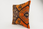 Kilim Pillow, ID 253, Kilim Pillow 16x16, Turkish Kilim Pillow, fabric kilim pillows, kilim pillow cover, decorative pillows