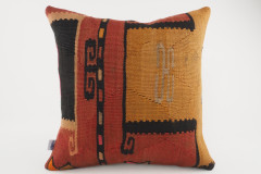 Kilim Pillow, ID 258, Kilim Pillow 16x16, Turkish Kilim Pillow, fabric kilim pillows, kilim pillow cover, decorative pillows