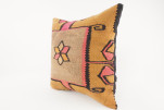 Kilim Pillow, ID 260, Kilim Pillow 16x16, Turkish Kilim Pillow, fabric kilim pillows, kilim pillow cover, decorative pillows