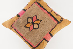 Kilim Pillow, ID 260, Kilim Pillow 16x16, Turkish Kilim Pillow, fabric kilim pillows, kilim pillow cover, decorative pillows