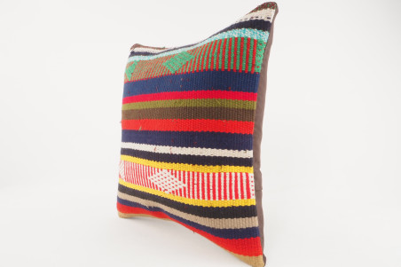 Kilim Pillow, ID 307, Kilim Pillow 16x16, Turkish Kilim Pillow, fabric kilim pillows, kilim pillow cover, decorative pillows