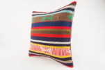 Kilim Pillow, ID 309, Kilim Pillow 16x16, Turkish Kilim Pillow, fabric kilim pillows, kilim pillow cover, decorative pillows