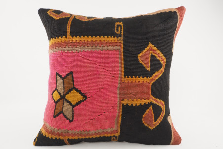 Kilim Pillow, ID 324, Kilim Pillow 16x16, Turkish Kilim Pillow, fabric kilim pillows, kilim pillow cover, decorative pillows