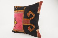 Kilim Pillow, ID 324, Kilim Pillow 16x16, Turkish Kilim Pillow, fabric kilim pillows, kilim pillow cover, decorative pillows