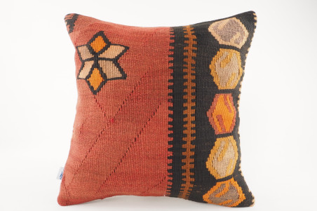 Kilim Pillow, ID 327, Kilim Pillow 16x16, Turkish Kilim Pillow, fabric kilim pillows, kilim pillow cover, decorative pillows