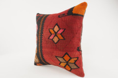 Kilim Pillow, ID 328, Kilim Pillow 16x16, Turkish Kilim Pillow, fabric kilim pillows, kilim pillow cover, decorative pillow