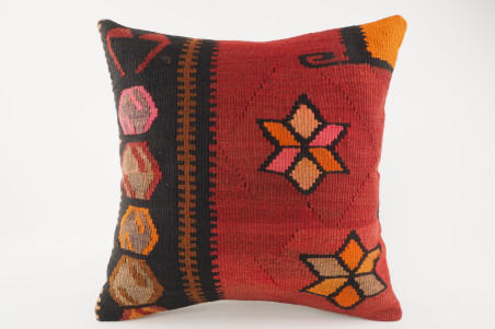 Kilim Pillow, ID 328, Kilim Pillow 16x16, Turkish Kilim Pillow, fabric kilim pillows, kilim pillow cover, decorative pillow