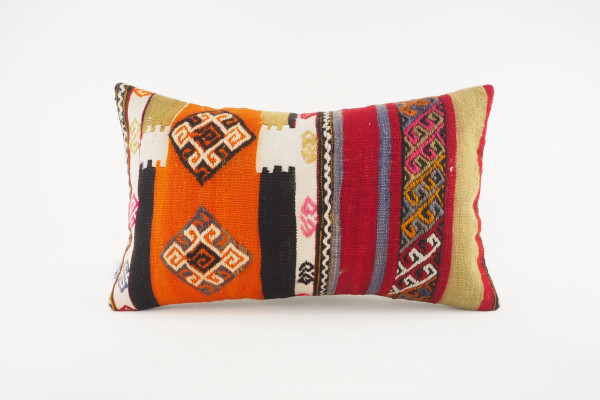 Kilim Pillow, ID 158,Kilim Pillow 12x20, Lumber Pillow, Turkish Kilim Pillow, Decorative Pillow, Kilim Pillow