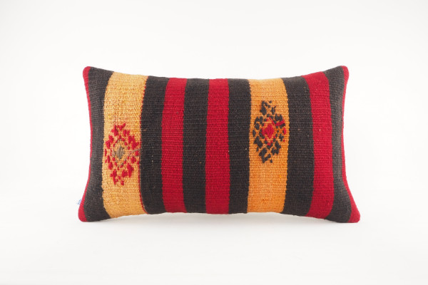 Kilim Pillow, ID 589,  Kilim Pillow 12x20, Lumber Pillow, Turkish Kilim Pillow, Throw Pillow, Decorative Pillow, Accent Pillow