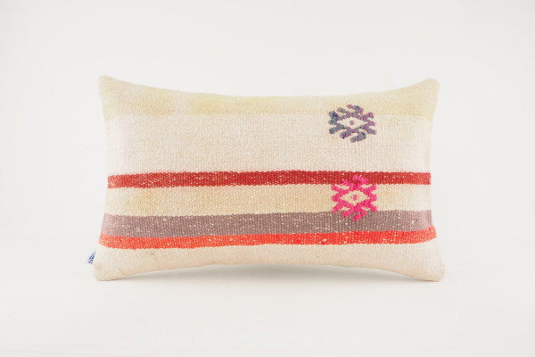 Kilim Pillow, ID 615, Kilim Pillow 12x20, Lumber Pillow, Turkish Kilim Pillow, Throw Pillow, Decorative Pillow, Accent Pillow