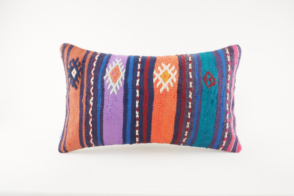 Kilim Pillow, ID 631, Kilim Pillow 12x20, Lumber Pillow, Turkish Kilim Pillow, Throw Pillow, Decorative Pillow, Accent Pillow