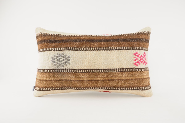 Kilim Pillow, ID 635, Kilim Pillow 12x20, Lumber Pillow, Turkish Kilim Pillow, Throw Pillow, Decorative Pillow, Accent Pillow