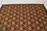 Turkish Bedspread, Twin Size Bed Cover, 6'6X4'6, Brown Topkapi Palace Tulip Pattern Fabric Decorative Cover, Throw Blanket