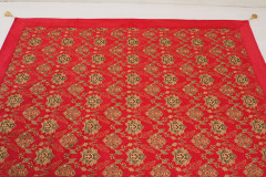 Turkish Bedspread, Twin Size Bed Cover, 6'6X4'6, Red Tulip Pattern Fabric Blankets, Ottoman Decorative Sofa and Bed Cover